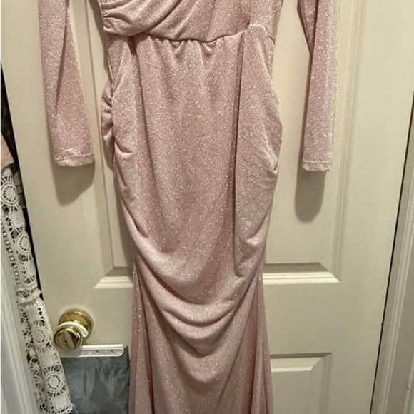 Pinkblush Purple Ribbed Long Sleeve Bodycon Dress - Picture 3 of 3